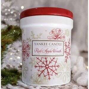 New Yankee Candle Red Apple Wreath Limited Edition Christmas Ceramic Jar & Lid